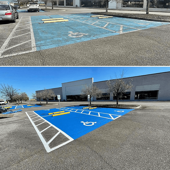 ada parking lot before and after