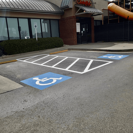 ada compliant parking lot paving